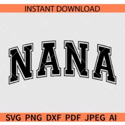 Nana Varsity font SVG
