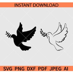 Pigeon Silhouette SVG, Dove Silhouette SVG, Bird Silhouette SVG