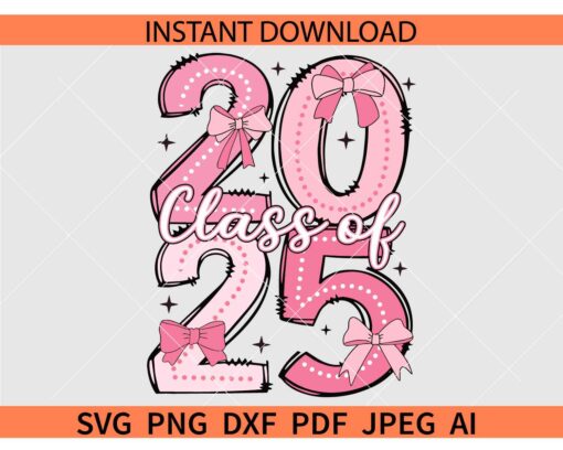 Pink Class of 2025 SVG