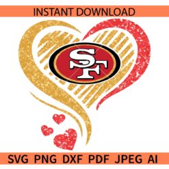 San Francisco Logo Heart Symbol SVG, SF Logo inside Heart Symbol SVG