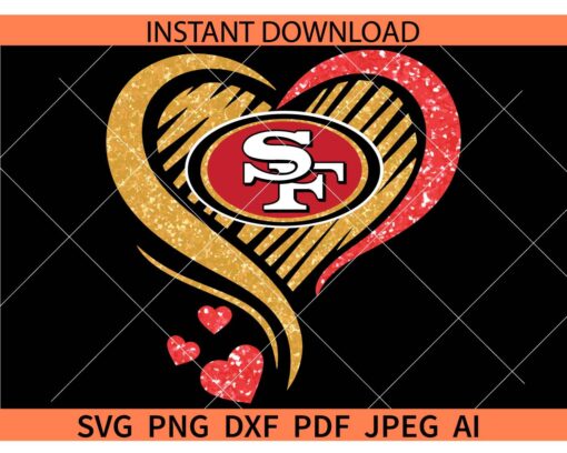 San Francisco Logo Heart Symbol SVG, SF Logo inside Heart Symbol SVG