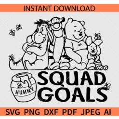 Squad Goals Winnie the Pooh SVG, Winnie the Pooh Halloween SVG