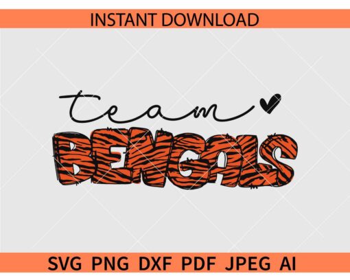 Team Bengals SVG, The Bengals SVG, Bengals Sports SVG