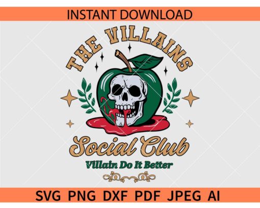 The Villians Social Club SVG, Villain Do it better SVG