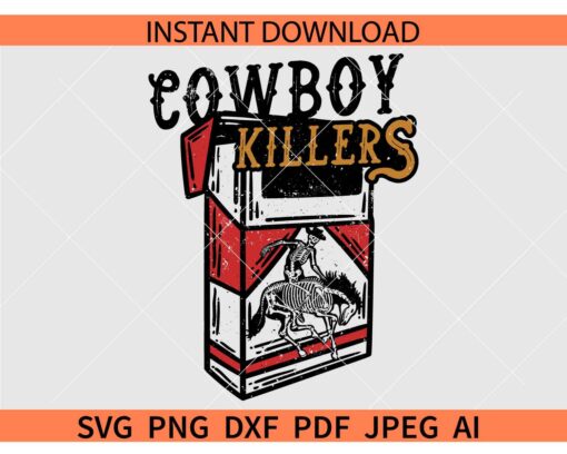 Cowboy Killers Rodeo Bronco Western SVG, Distressed Cowboy Killers SVG