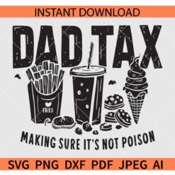 Dad Tax making sure it's not poison SVG, Dad Snacks Saying SVG