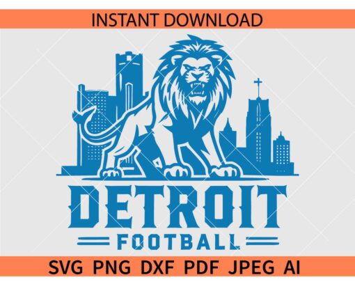 Detroit Football SVG PNG, Detroit svg, Lions png, Detroit Football Shirt svg