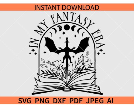 In my Fantasy Era Book SVG, Fantasy book SVG, Smutty Book SVG