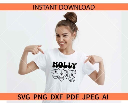 Jolly SVG, Holly SVG, Christmas holly SVG, Christmas jolly SVG - Image 2