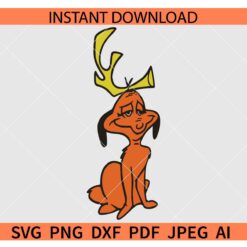Max Grinch SVG, Smiley Max Grinch SVG, Max Dog Grinch SVG, Colored Grinch Max SVG