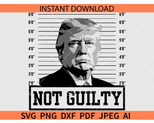 Not guilty Trump SVG, President Trump SVG, Elected US President SVG