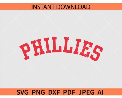 Phillies varsity font SVG, The Phillies Varsity Font SVG, Varsity Font Team Phillies SVG