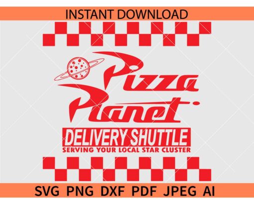 Pizza Planet Delivery shuttle SVG