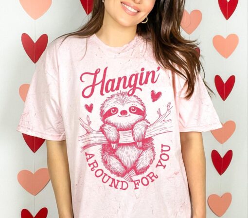 Hangin' around for you Sloth SVG, Valentine Sloth SVG
