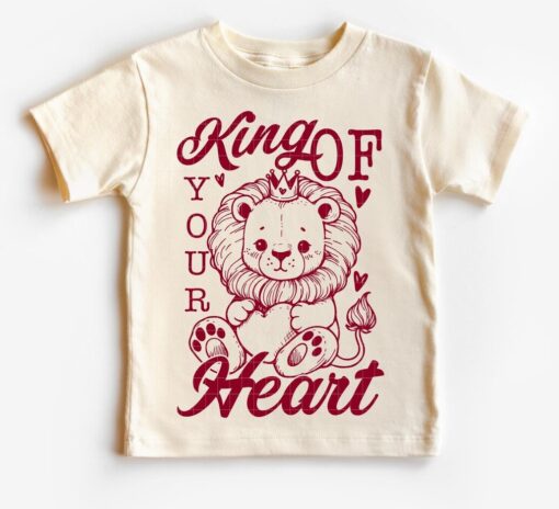 King of your heart baby lion SVG, Lion Cub with crown king of your heart SVG, Valentine King Lion SVG