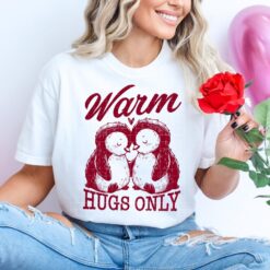 Warm Hugs Only Valentine Animals SVG, Funny Animal Happy Valentines Day SVG, Trendy Valentine Season SVG