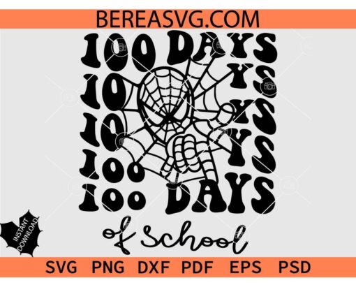 100 day school Spiderman SVG, Spiderman 100 days of school SVG