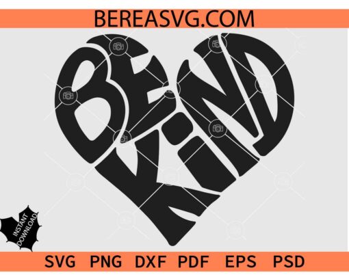 Be kind Love Symbol svg, Be kind heart Symbol SVG