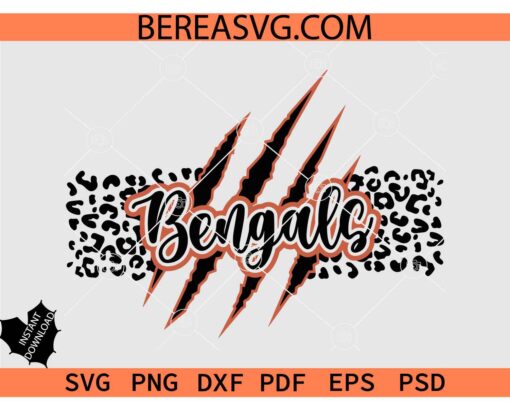 Bengals Scratch Claw SVG, Bengal Paw Scratches SVG, The Bengals Scratches SVG, College Sport Team SVG, Bengals Fan SVG, Bengals Cheer SVG