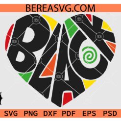 Black Juneteenth Heart svg, Juneteenth Black History Heart svg
