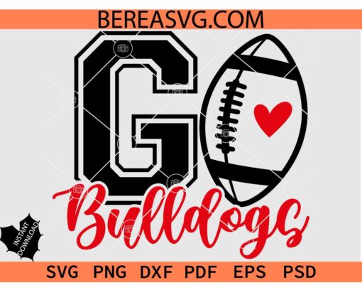 Bulldogs Football svg, Bulldogs Mascot svg, Bulldogs School Team svg
