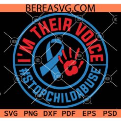 Child Abuse Prevention Awareness Svg Png, I'm Their Voice #StopChildAbuse svg