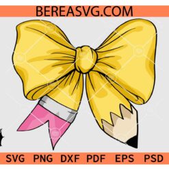 Coquette Pencil Bow SVG