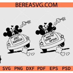 Disney Just Married SVG, Happily Ever After Love SVG, Mickey Minnie Just Married SVG