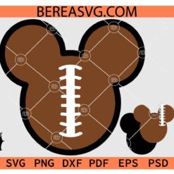 Disney head football ball png, Sports trio mickey png svg