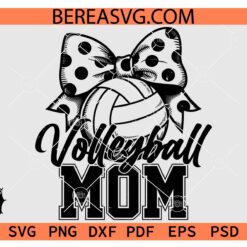 Distressed Volleyball Mom Coquette Bow Svg Png, Volleyball Mom Coquette Bow SVG PNG DXF EPS
