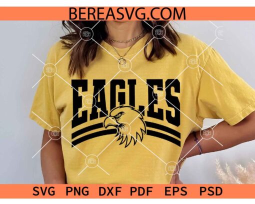 Eagles Varsity Font SVG PNG, Eagle Head svg, Eagles Mascot svg