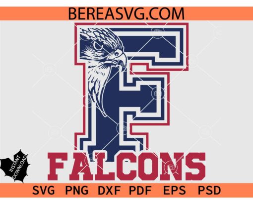 Falcons SVG, Falcons Face SVG, F Falcons SVG, Falcons Mascot SVG