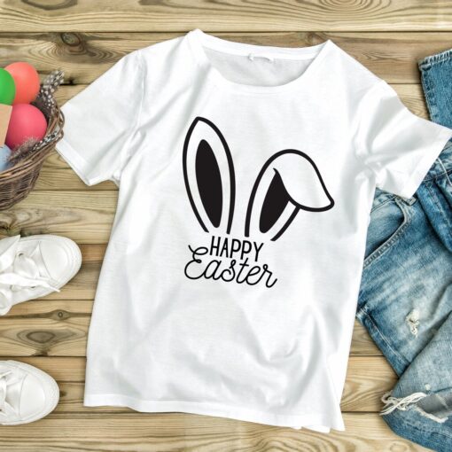 Happy Easter Bunny Ears SVG, Happy Easter Rabbit Ears SVG, Rabbit Bunny Ears Happy Easter SVG