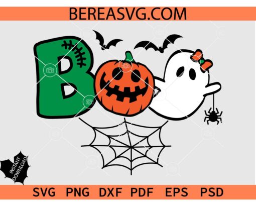 Halloween Boo svg, Pumpkin Ghost Boo SVG, BOO Ghost svg