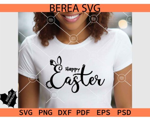 Happy Easter Bunny Sketch  SVG, Happy Easter Rabbit Sketch Shirt SVG