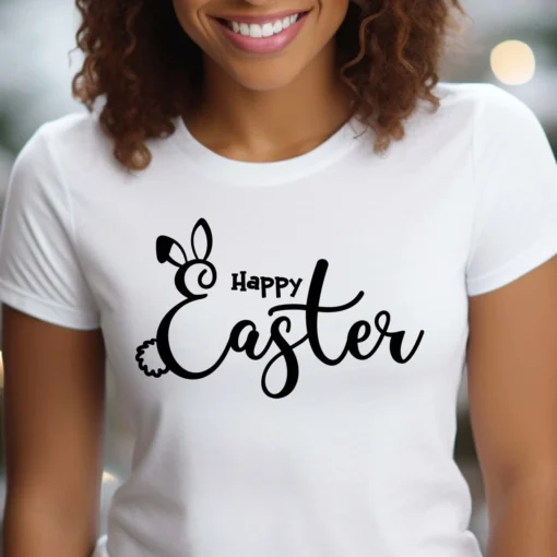 Happy Easter Bunny Sketch  SVG, Happy Easter Rabbit Sketch Shirt SVG