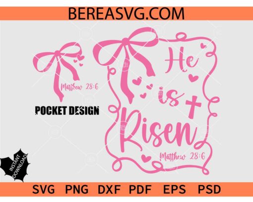 He Is Risen Mathew 28 6 SVG, Cancer Ribbon He Is Risen Mathew 28 6 SVG