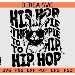 Hip Hop Cool Bunny SVG, Easter Bunny with Sunglasses SVG