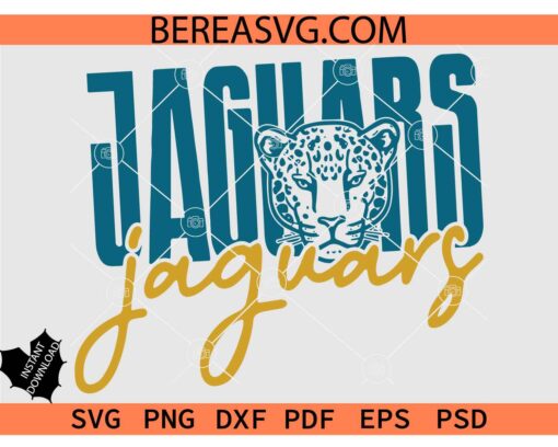 Jaguars Face svg, Jaguars Mascot svg, Jaguars Vibes svg
