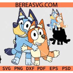 Layered Bluey SVG, Bluey Characters Party Decor SVG