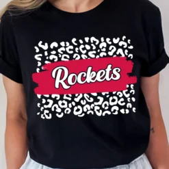 Leopard Print Board Rockets SVG, Rockets Mascot Leopard Print SVG