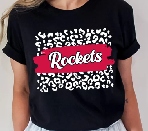 Leopard Print Board Rockets SVG, Rockets Mascot Leopard Print SVG
