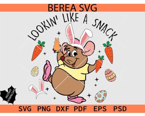 Lookin Like A Snack Easter Design SVG, Princess Easter Day SVG