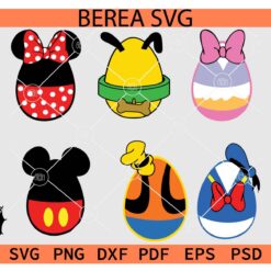 Mickey And Friends Happy Easter Eggs SVG Bundle, Disney Easter Eggs Bundle SVG
