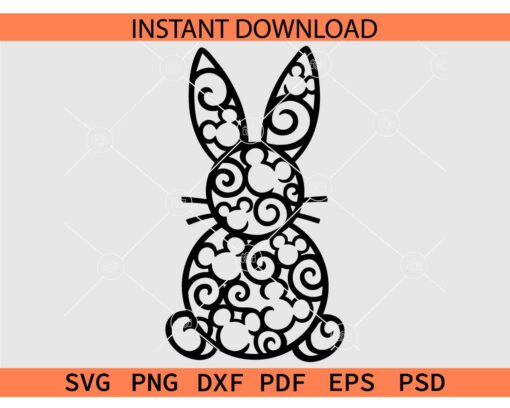 Mickey Easter bunny SVG, Disney Easter Bunny SVG, Easter Mickey Mouse Bunny SVG, Disney Rabbit SVG