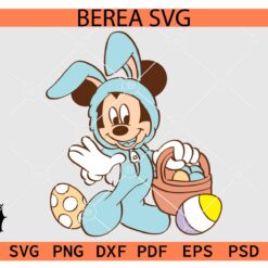 Mouse Easter Eggs in Shopping Bag SVG,  Easter Family Vacation SVG