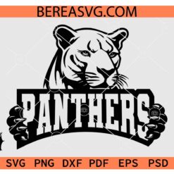 Panthers Face svg, Panthers Mascot svg, Panthers Cheer svg