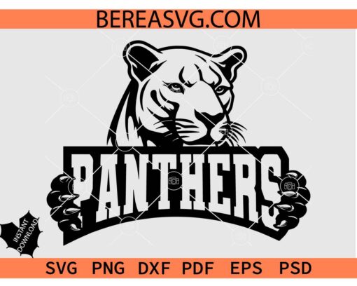 Panthers Face svg, Panthers Mascot svg, Panthers Cheer svg