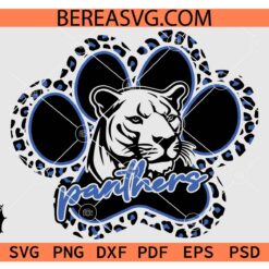 Panthers Head in Paw SVG PNG, Leopard Panthers Paw SVG