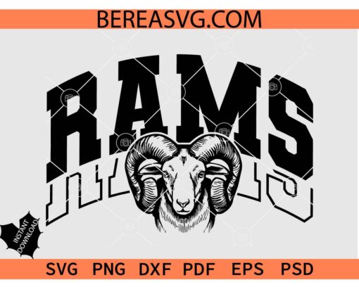 Rams SVG PNG, Rams Face svg, Rams Sport SVG